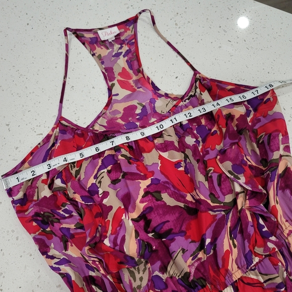 Parker silk ruffle watercolor floral mini dress - Picture 12 of 14